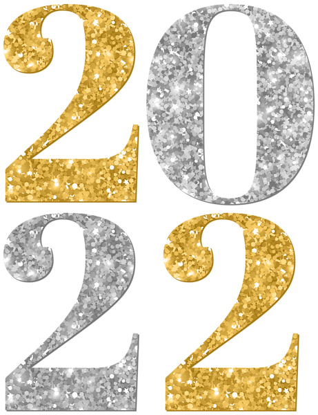 2022 Silver Gold PNG Clip Art | Gallery Yopriceville - High-Quality